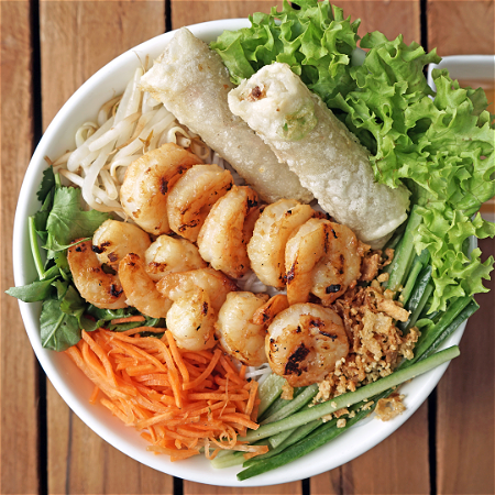 Bun Tom Nuong | Salad Bowl Grilled Prawns